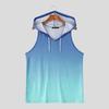 INCERUN Herren Sommer Ärmellos Farbverlauf Lässig Kapuzen Tanktops