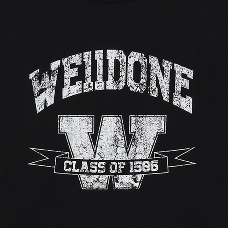WE11DONE Logo print Long sleeve T shirt WD-TT2-25-744-U-BK