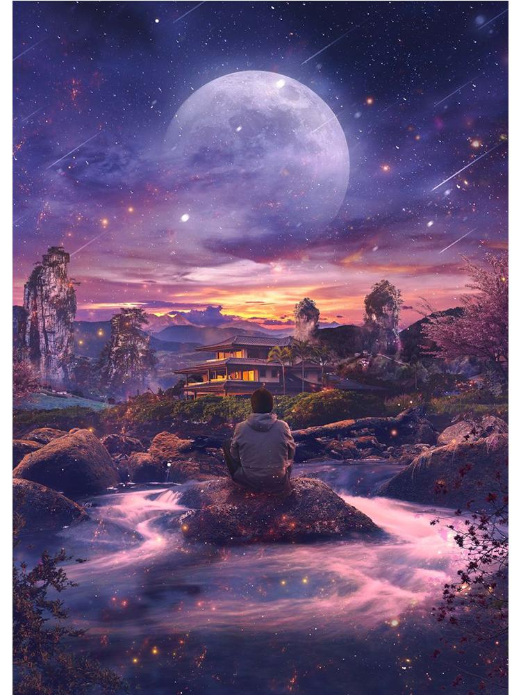 Modern Space Planet Colorful Posters Canvas Painting Anomaly Landscape Nordic Wall Art Picture For Living Room Home Decoration