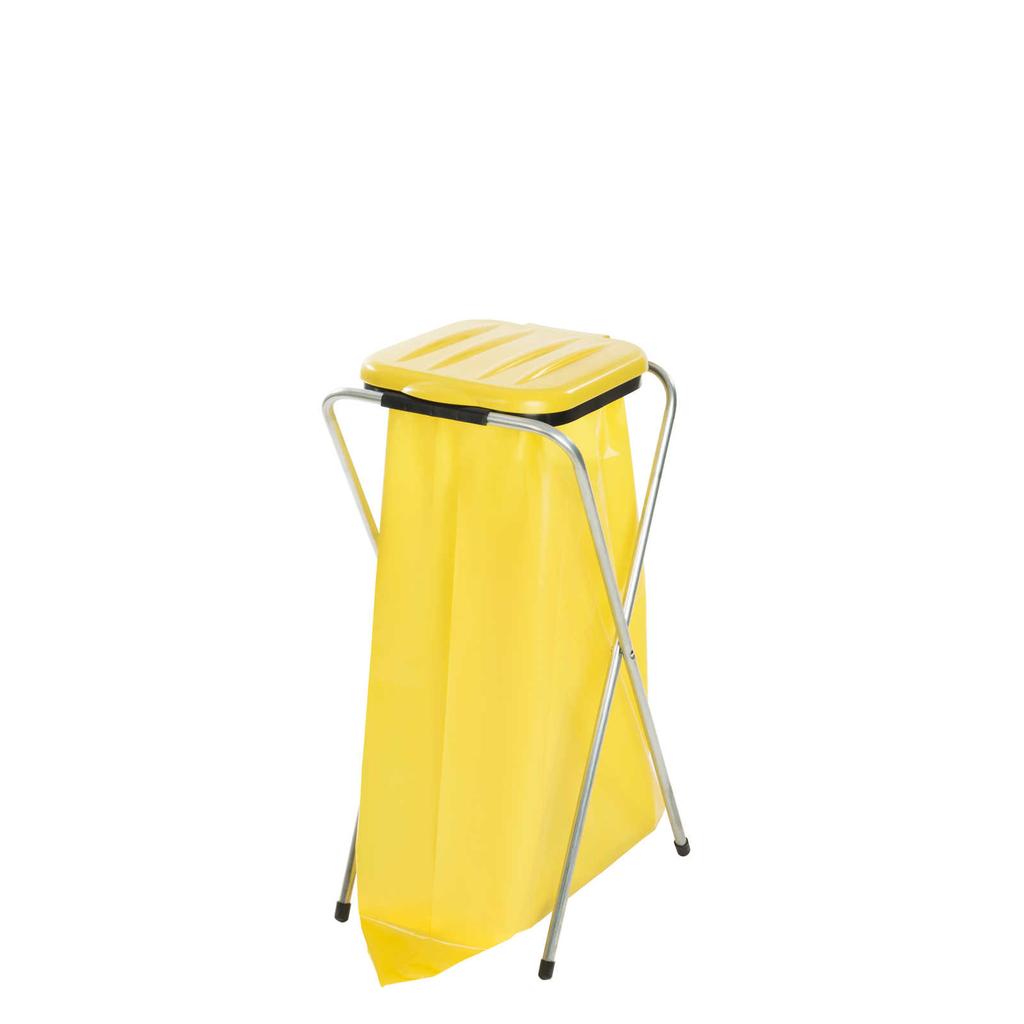 Catering Stand Holder for 120L Garbage Bags, Yellow, Foldable