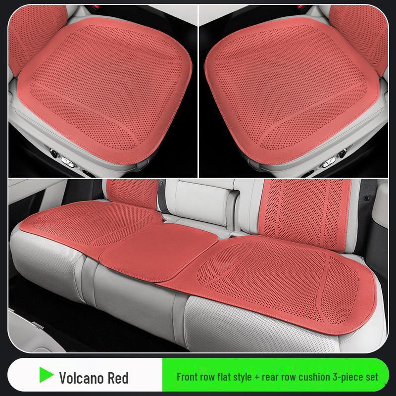 Universal Perforated Breathable Car Seat Cushion for Five-Seat Vehicles - Year-Round Ventilation