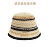 Women Hollow Floral Crochet Bucket Hat Breathable Openwork Wide Brim Sun Cap Lightweight Knit Fisherman Hat for Summer Daily Outdoor Travel Beach