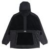 M Corduroy Ank Half Zipper Splicing Sports Hooded Logo Jacket Black Men's HD0365