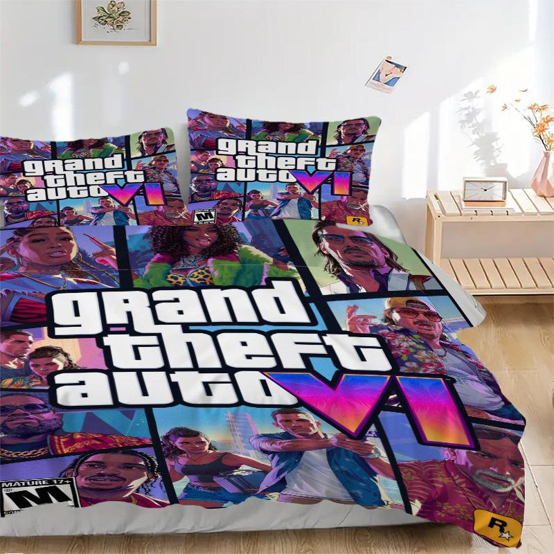 Gta Vi Adventure Print 3Pcs Bedding