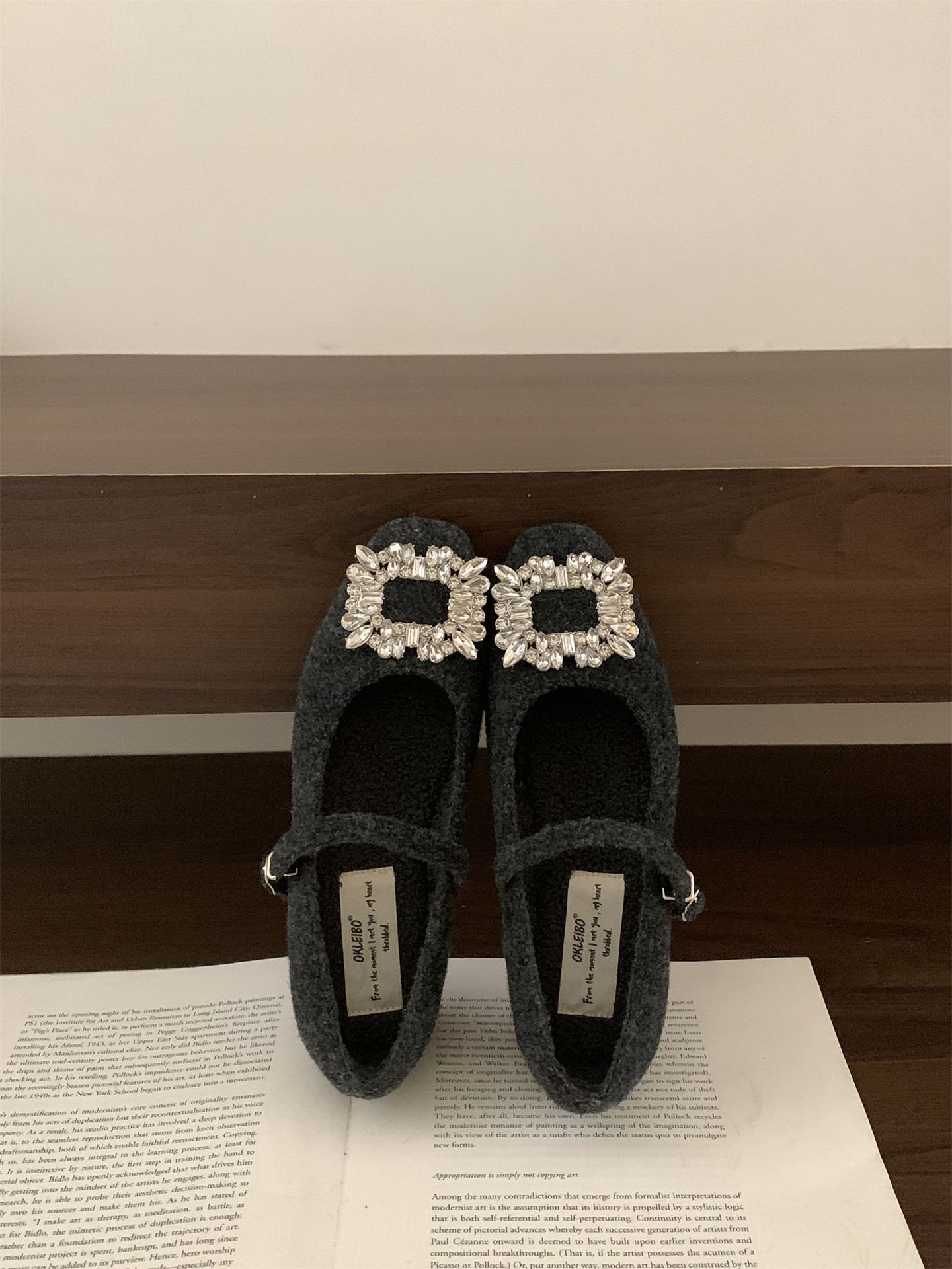 

Xiaoxiangfeng woolen rhinestone square head fluffy Mary Jane shoes women s autumn and winter velvet cotton shoes middle heel ladyshoes women s singl 39 серый
