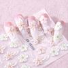 5D Embossed Flower Nail Stickers Self-Adhesive DIY Spring Summer Floral Nail Art Decals