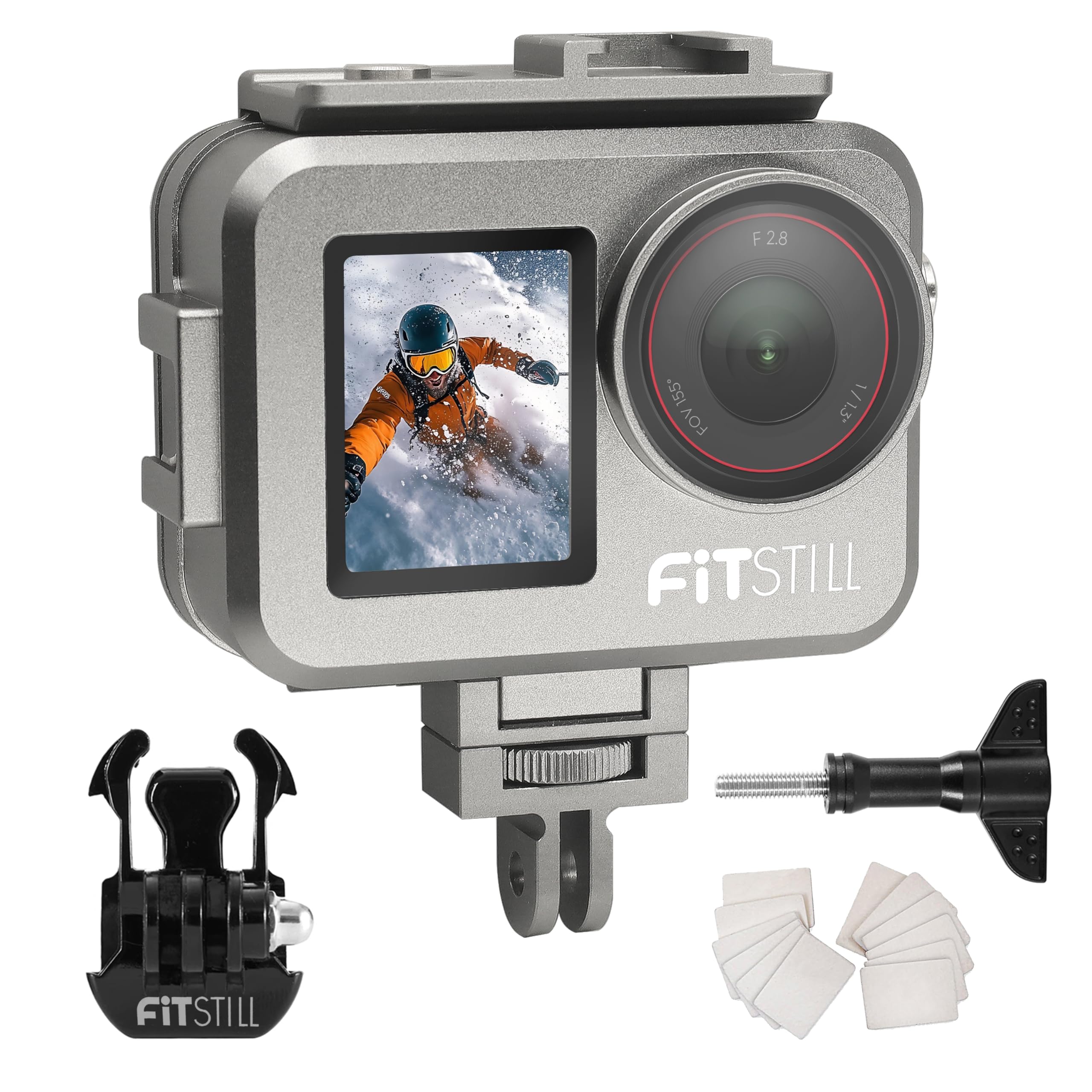

FitStill Aluminum Alloy Waterproof Case for DJI Osmo Action 5 with Underwater Protection Bracket Accessories for DJI Osmo Action 5 4 Action Camera