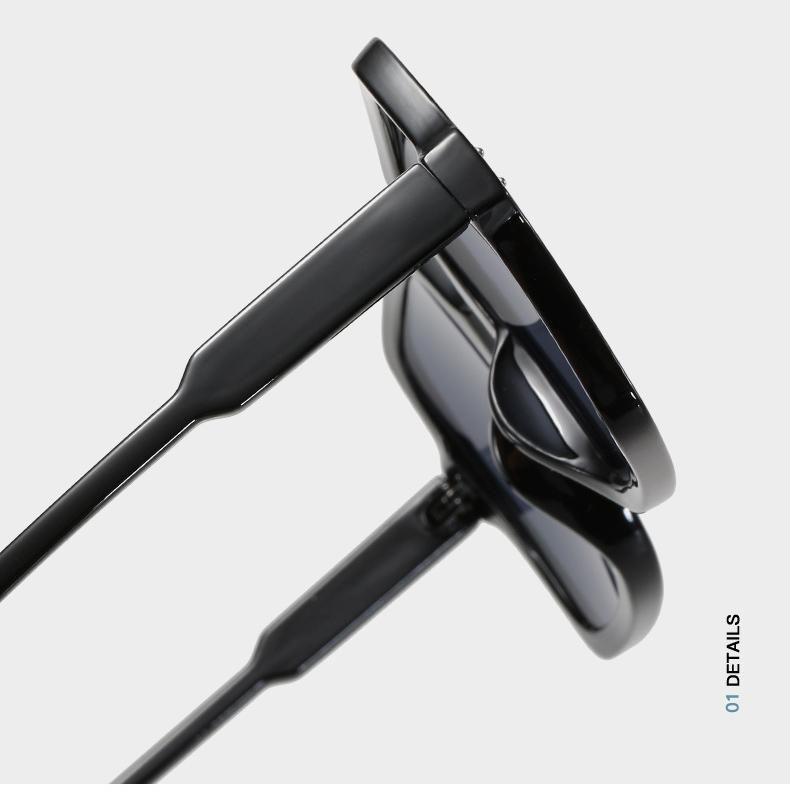 New Men's and Women's Sun Protection UV Protection Fashion Personality Retro Driving Street Shooting Concave Shape Large Frame Square Sunglasses