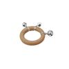 Beech Handbell Infants Baby Toy Solid Wood Unpainted Wooden Ring Soothing Funny Exercise