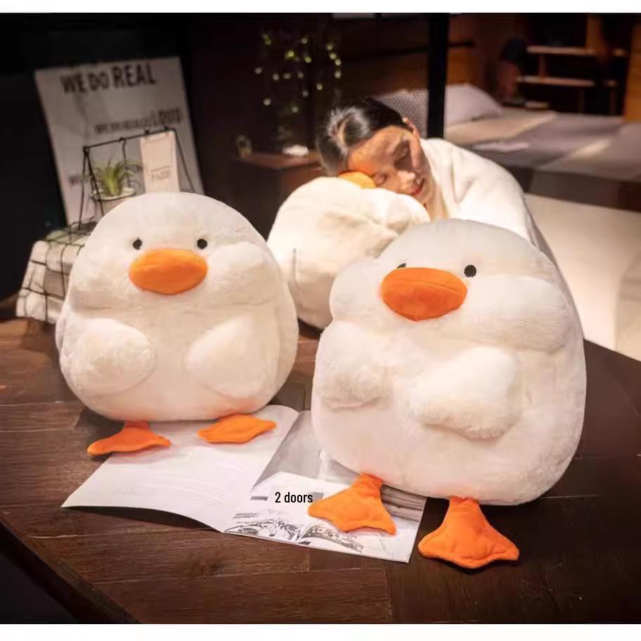 Cute Duck Plush Toy - Big White Goose Pillow for Office Naps or Girlfriend Gift
