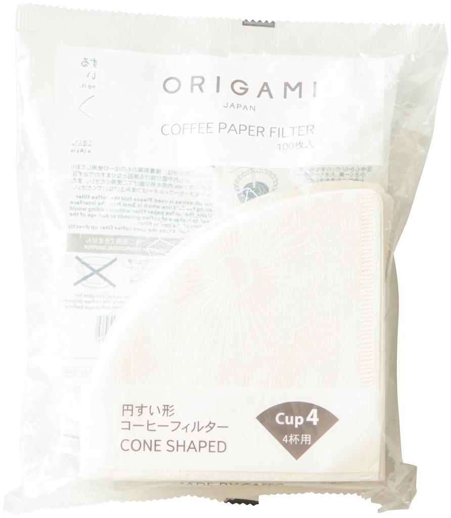 KI ORIGAMI Abaca Coffee 100 Conical Made in Japan Filters, 4-Cup Capacity, Filters, Shape,