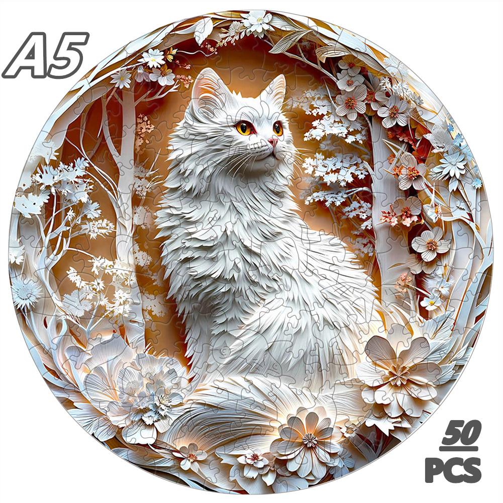 3D Paper Cutting Tiger Wooden Jigsaw Puzzle Exquisite Pattern Birthday Gift for Adult or Kids Montessori Games Puzzles Toy