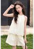 2026 Girls' Princess Style Summer Embroidered Camisole & Shorts Set