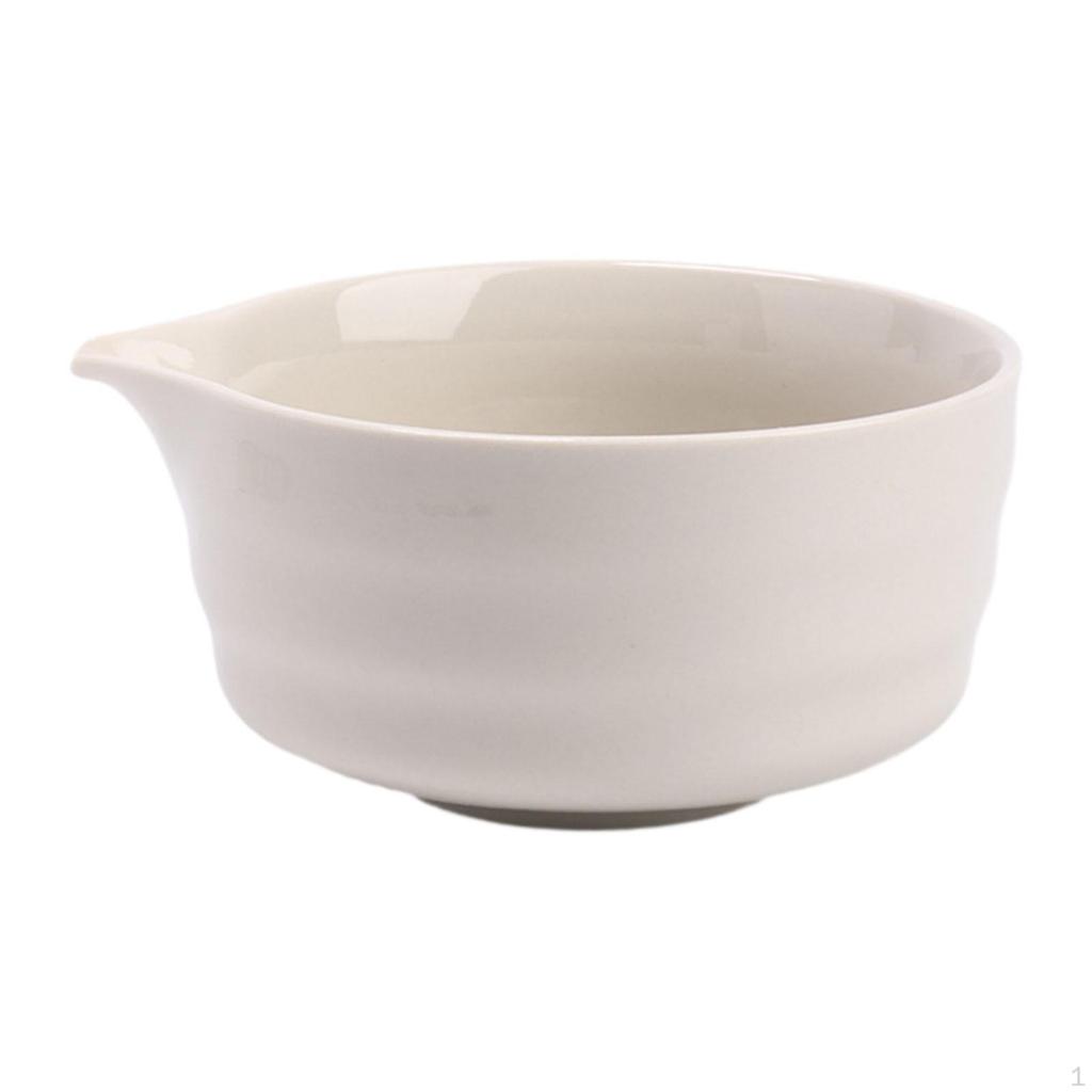 Ceramic Matcha Bowl with Spout Accessories for Home Kitchen Dining Room