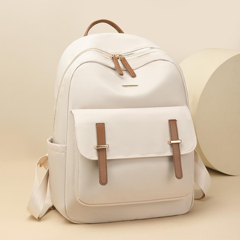 Versatile large-capacity contrasting colors women's backpacks spring new commuter travel bags student school bags women