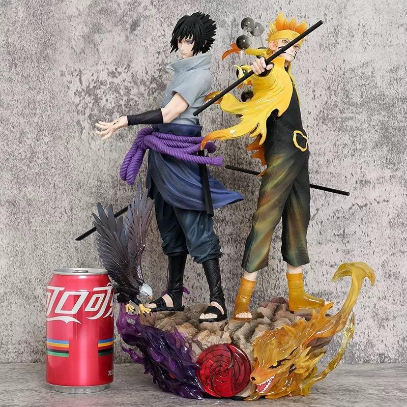 Anime Naruto Peripheral, Resonance Naruto Figure, Resonance Sasuke, Oversized Statue, Model Toy Ornament
