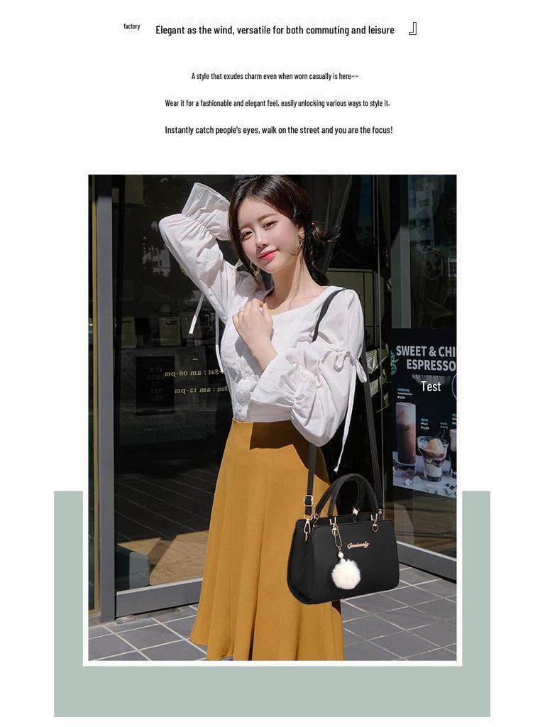 Geantă de mână de umăr crossbody la modă pentru femei, culoare solidă, pentru vârsta mijlocie