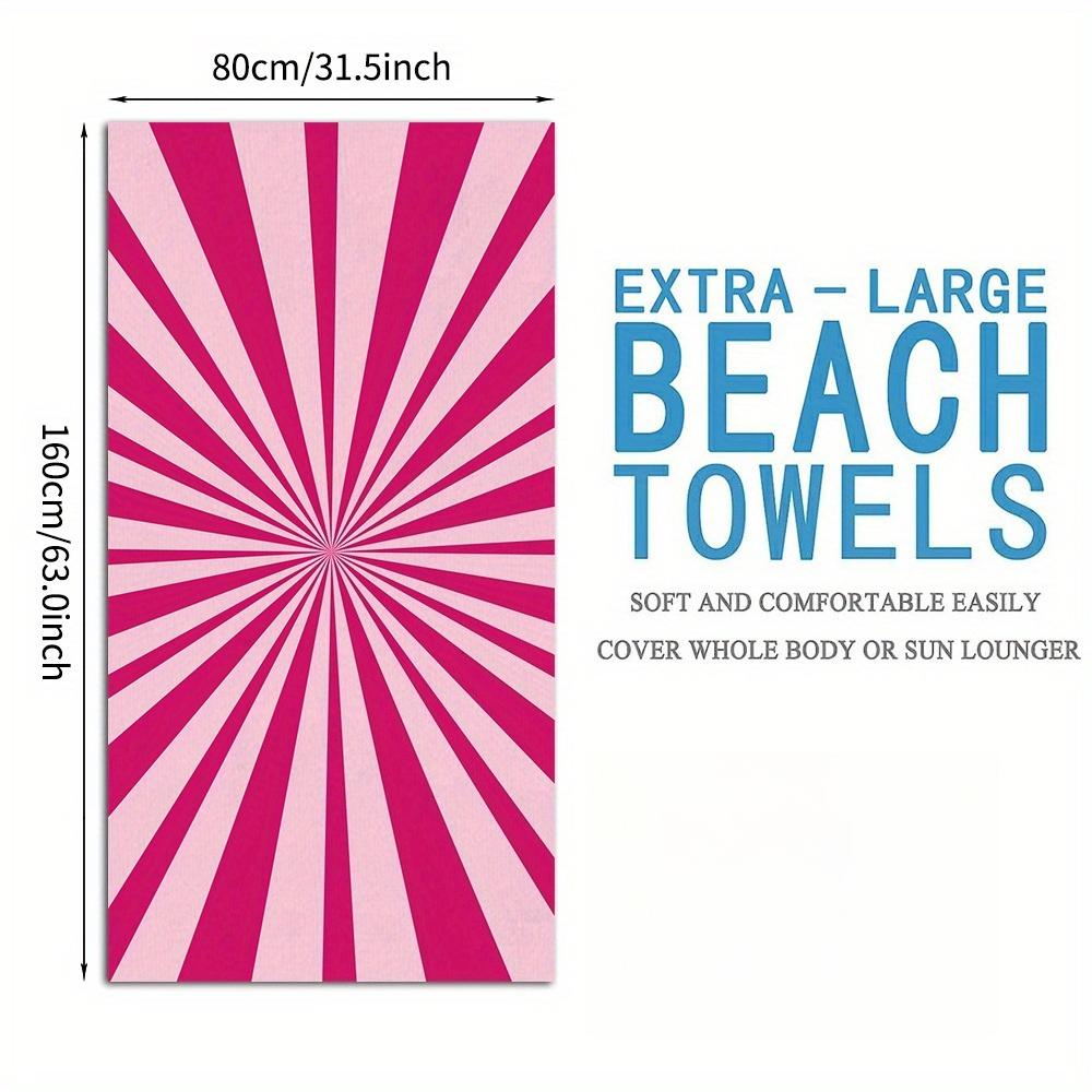 Custom Name Beach Towel – 80×160cm Large Quick-Dry Towel with Vibrant Colors for Pool, Beach, Vacation & Summer Gift