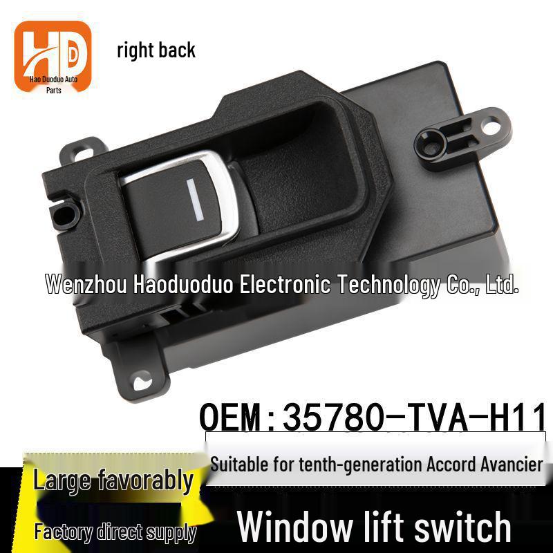

Honda 10th Gen Accord Crown Road URV Rear Right Window Lifter Switch 35780-TVA-H11 Electric