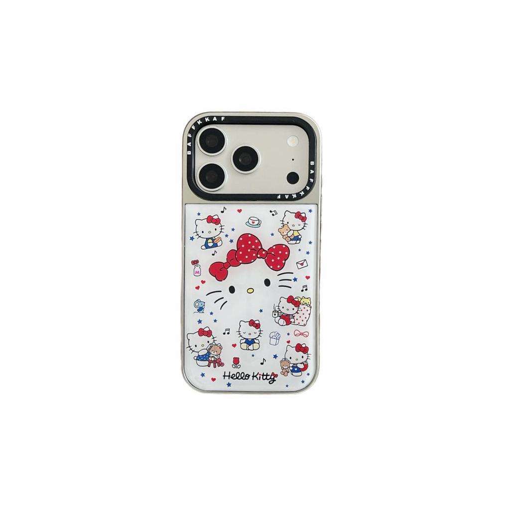 Anti-Drop Electroplated KT Cat Drip Glue Case for iPhone 14/13 Pro Max