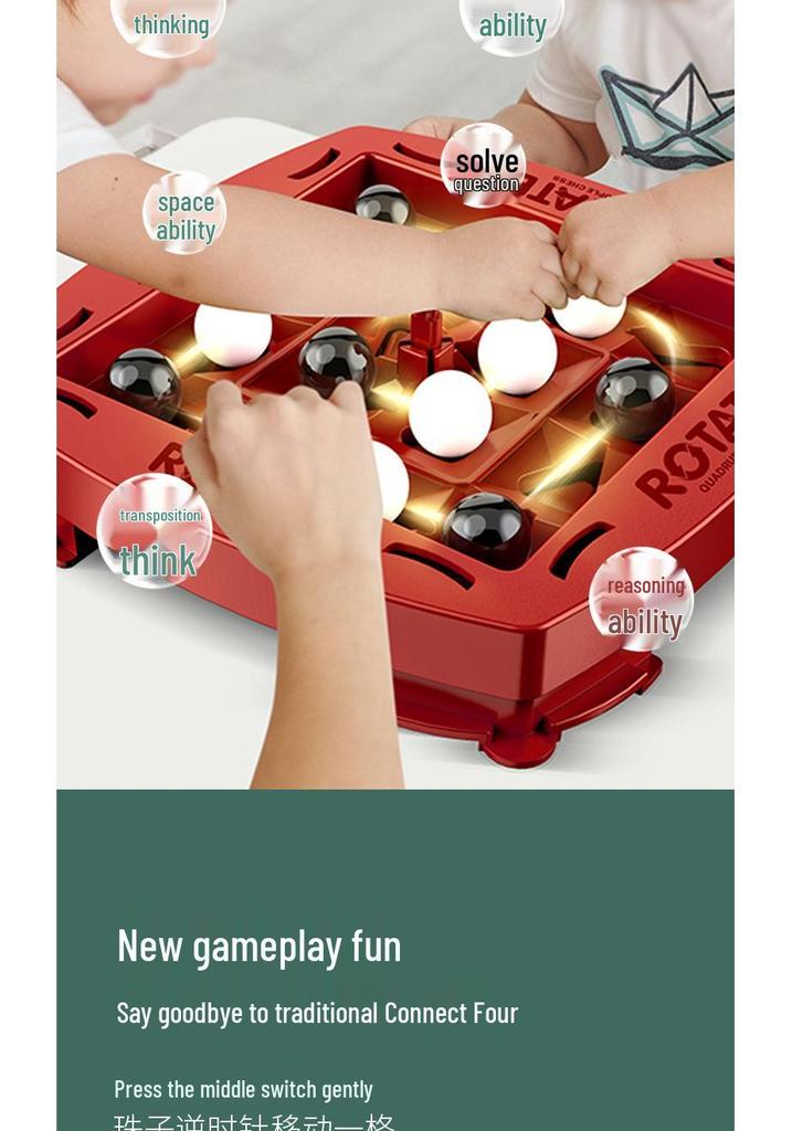 Rotating Four-in-a-Row Chess Board: Parent-Child Interactive Two-Player Game