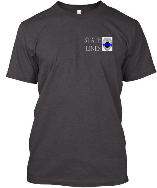 State Lines Mississippi Thin Blue Line T-Shirt Made in the USA Size S to 5XL Unisex T-Shirt XXXXL