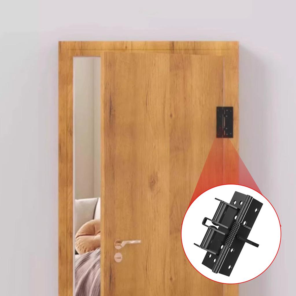 2Pcs 90 Degree Positioning Hinge Buffer Rebound Device Automatic Door Closing Device Spring Position Hinge Door Closer