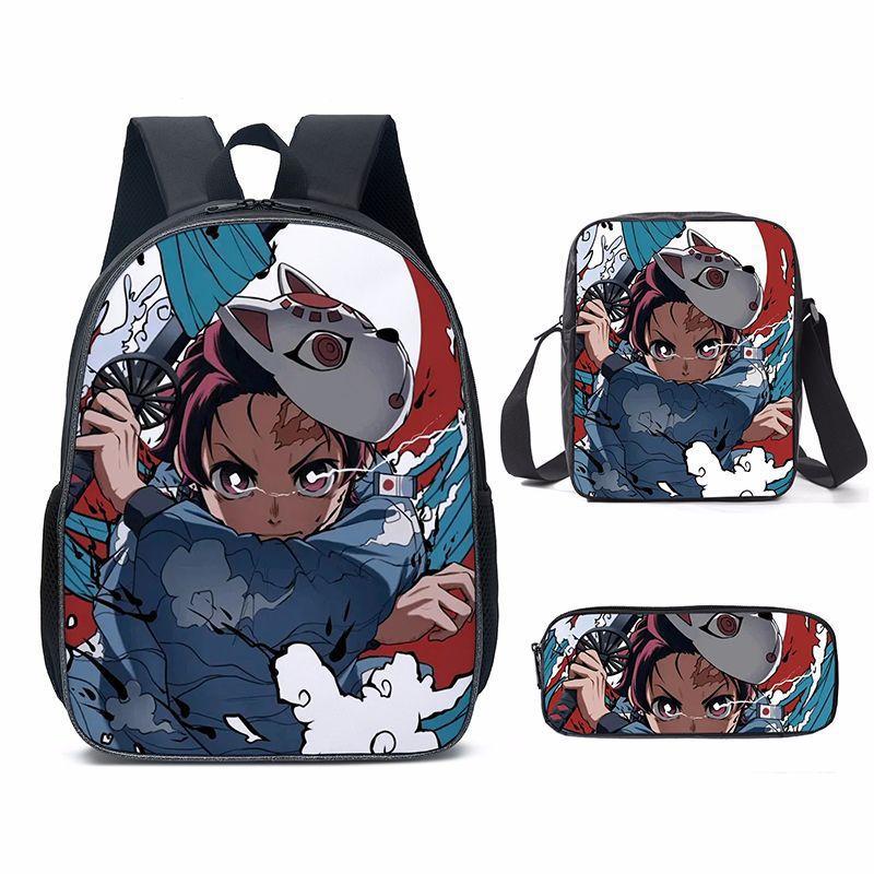 New Cartoon Super Moon Blade Three Piece Backpack Set for Primary and Secondary School Students