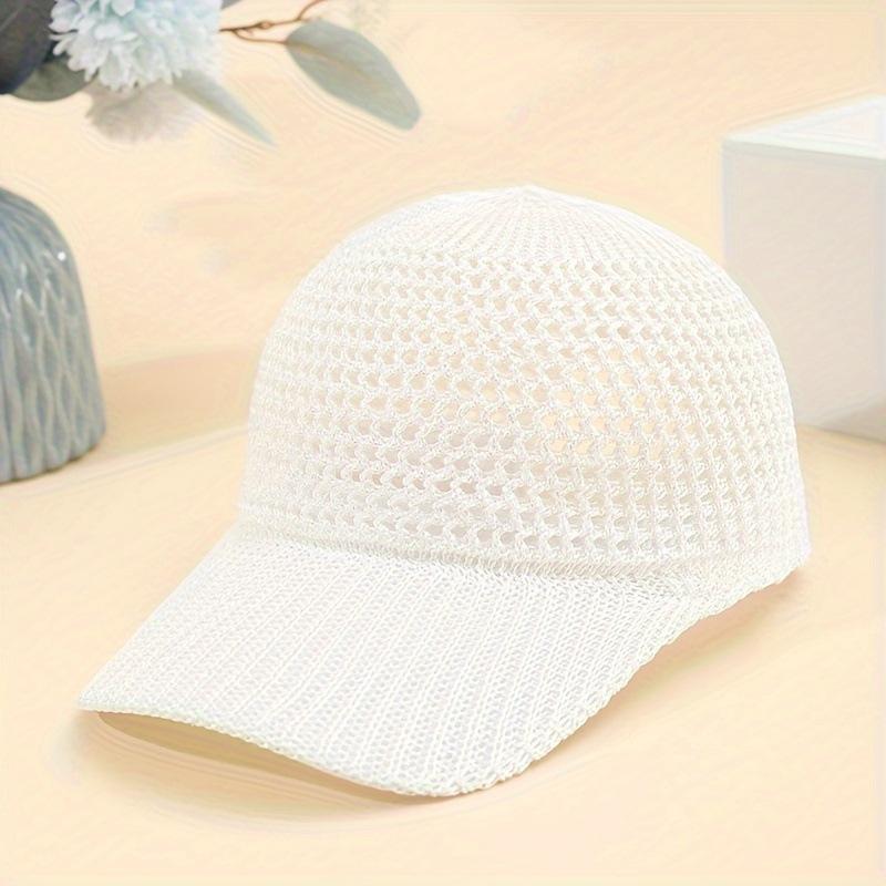 Breathable Mesh Baseball Cap Assorted Color Hollow Knit Lightweight & Adjustable The Hottest Summer Sun Hat Women and Men
