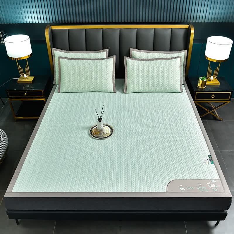 Embroidered Cool-Touch Latex Cooling Mat Set
