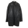 UNO LINO Leather Coat M Black Men's Used