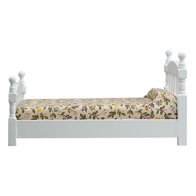 1:12 Mini Dollhouse Single Bed Furniture Ornaments, OB11 Model