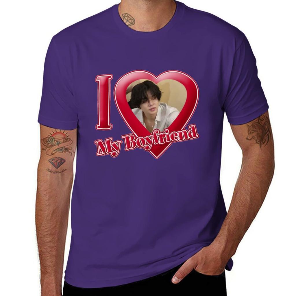 New Yeonjun TXT I love my boyfriend TShirt korean fashion cute tops plus size tops Tshirt men