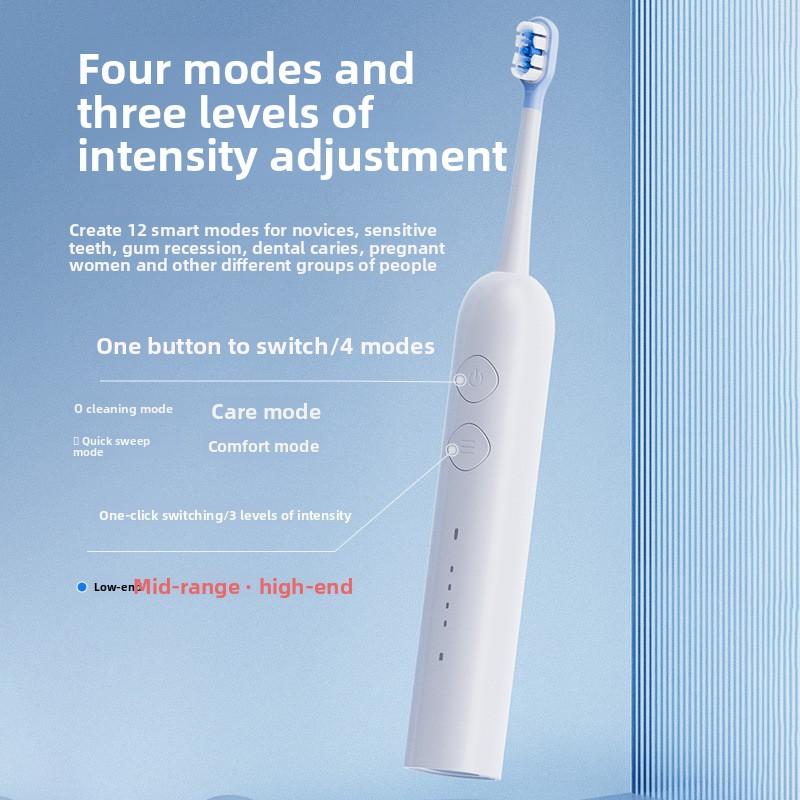 Sweeping Integrated Sonic Toothbrush Waterproof Scrubber Large Swing Sweeping USB Charging Portable Electric Toothbrush
