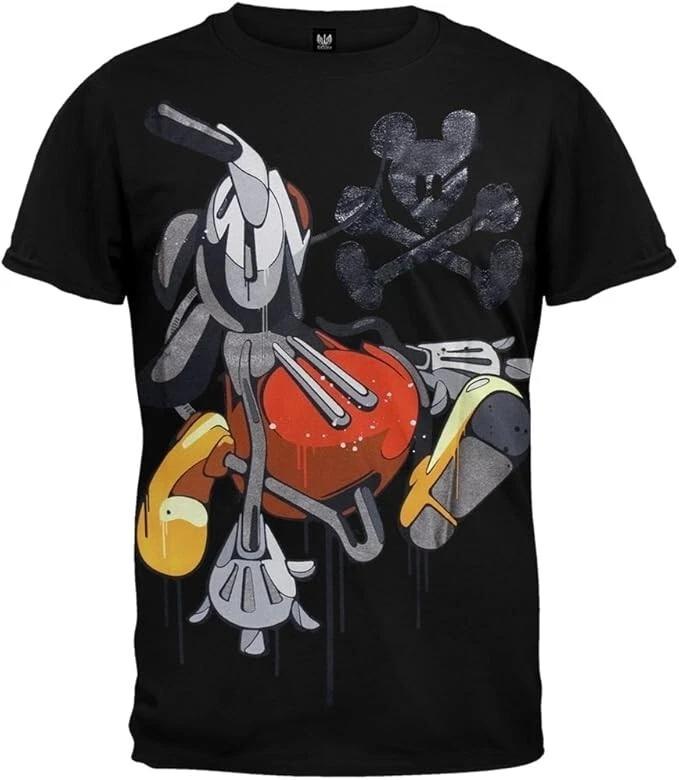 

Bloc 28 Disney Mens Mickey Mouse Acid Drip Abstract Art Black Shirt New Large L