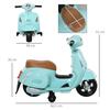 Motocicletta Elettrica per Bambini Vespa Moto Elettrica con Luce LED, Suono, Moto Elettrica per Bambini da 18-36 Mesi, Verde