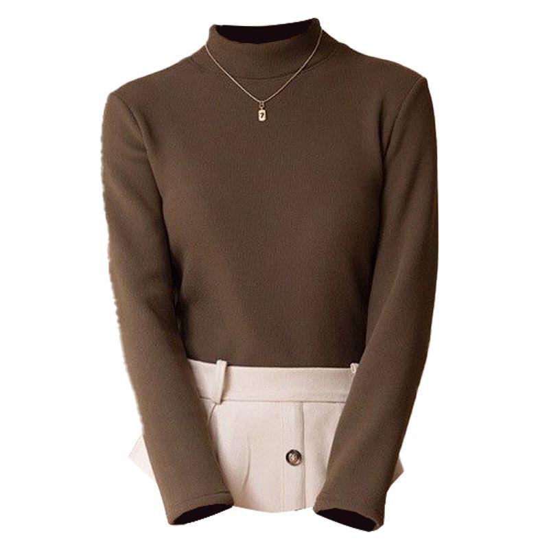 2024 Ancola Red Women’s Slimming Long Sleeve Top - High Quality Spring/Autumn Wear