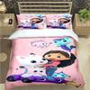 Moda Cartone Animato Carino G-Gabby Case delle Bambole Stampa Set Biancheria da Letto Copripiumino Piumone Letto Giovani Bambini Ragazza Ragazzi Regalo Lusso