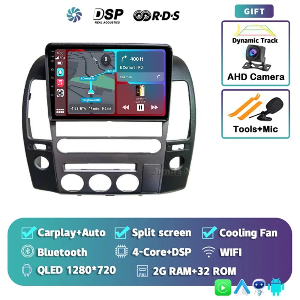 Android 14 Car Radio For Nissan Navara 3 D40 2004- 2010 Multimedia Video Player GPS 4G Carplay Autoradio 2K QLED Head Unit Colo