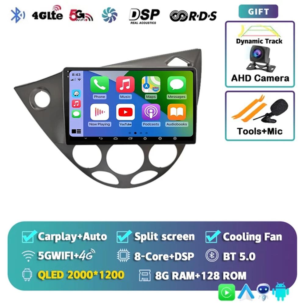 9" Android 14 Car Radio For Ford Fiesta 1995-2001 Focus MK1 1998-2004 2 Din Stereo Multimedia Player Carplay Autoradio Head Unit