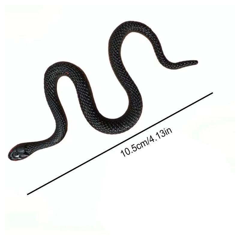 Mini Artificial Simulated Snake Black Rubber Fake Snake Home Decor Garden Decor Stage Props Photography Props Children Toys
