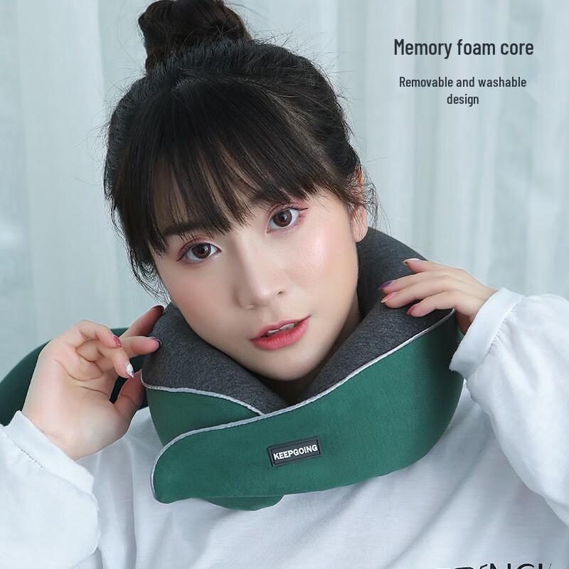 Tri-polar Memory Foam Travel U-Shaped Neck Pillow