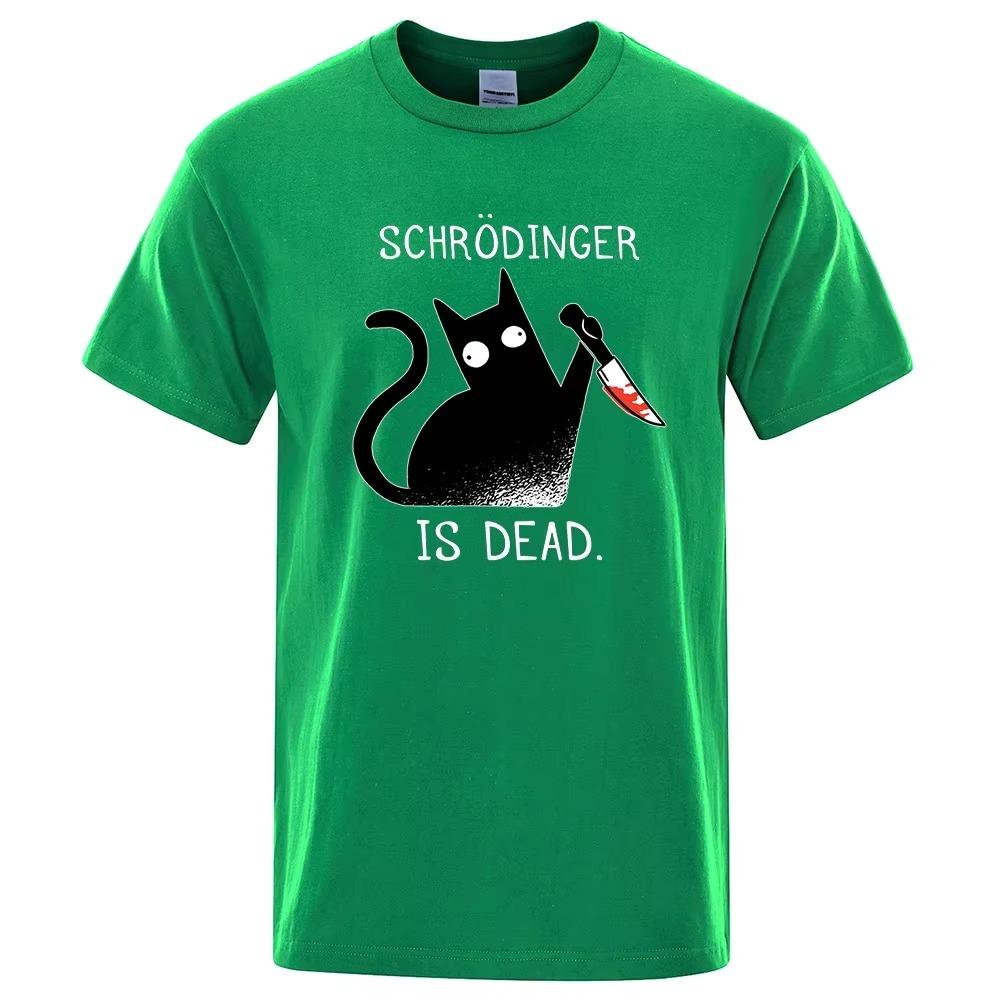 Schrodinger Is Dead  Fashion Soft T-Shirt Man High Quality T-Shirts Oversized T Shirts Cotton Short Sleeve Street Tops