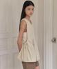 Auro Pintuck Apron Blouse [ Ecru ]