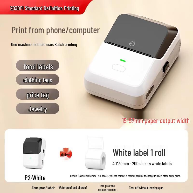 Miaojiayi P2 Handheld Thermal Label Printer