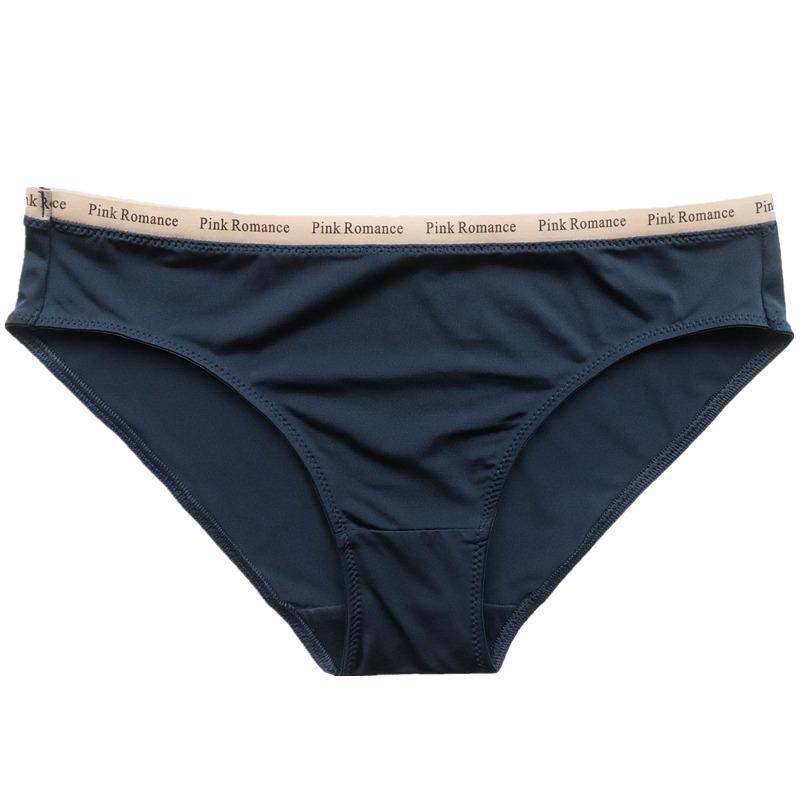 Einfache ultradünne Unterwäsche für Mädchen, niedrige Taille, weiche, atmungsaktive Slips aus Eisseide für Frauen