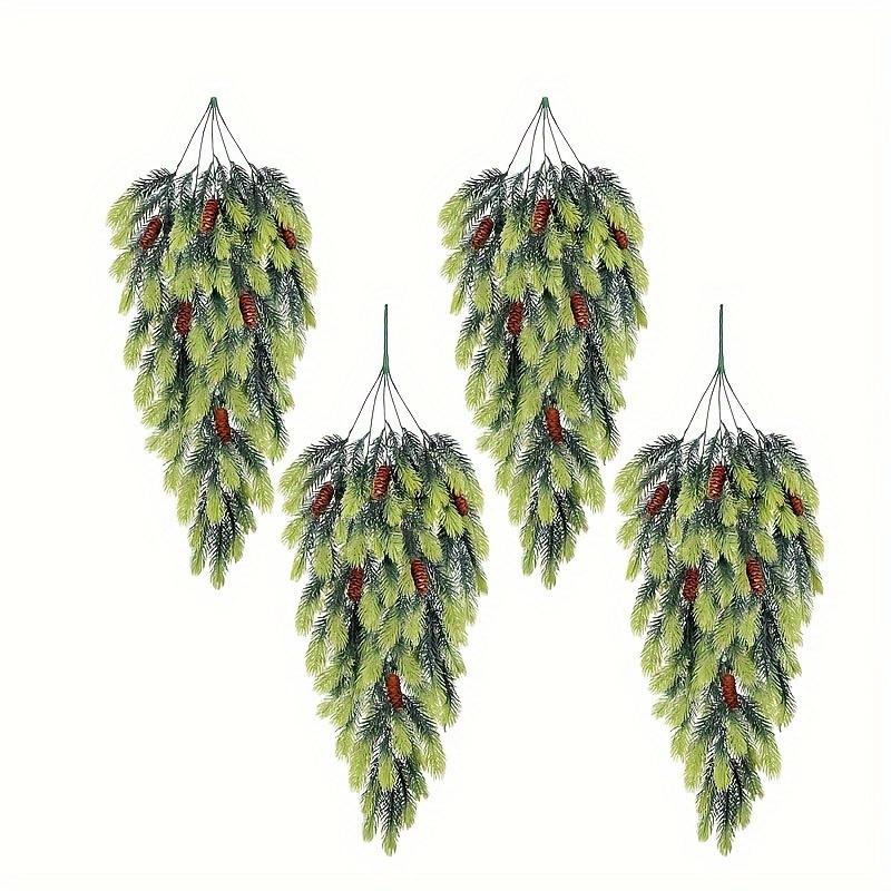 

Christmas Teardrop Swag with Pine Cones & Berries. Perfect for Home, Office & Party Xmas Decor. Festive & Elegant! зелений