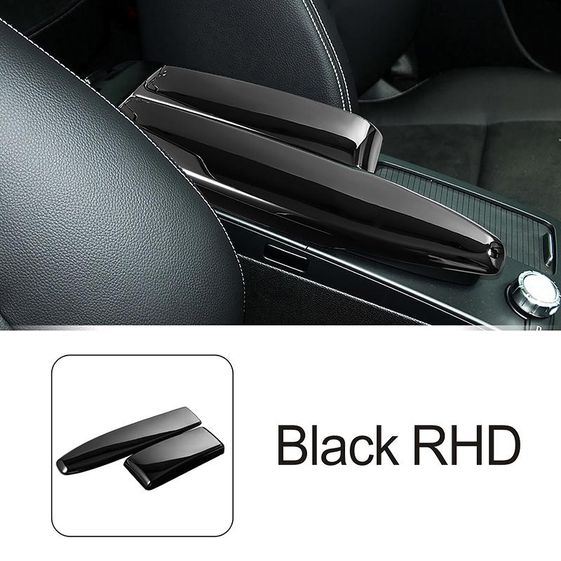 For Mercedes Benz C Class W204 2007-2014 Car Accessories Console Stowing Tidying Armrest Box Cover Carbon Fiber Pattern Stickers