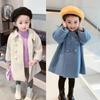 Girls Woolen Coats Autumn Winter Trench Jacket Coat Children Clothes For Kids Outerwear Birthday Present