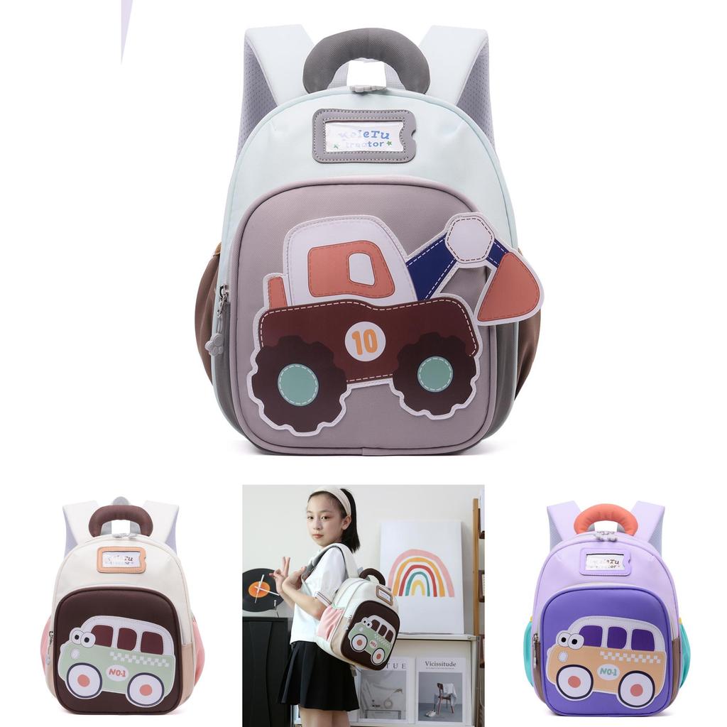 Childrens Car Pattern School Bag For Toddlers Boys And Girls Made Of Durable Oxford Material